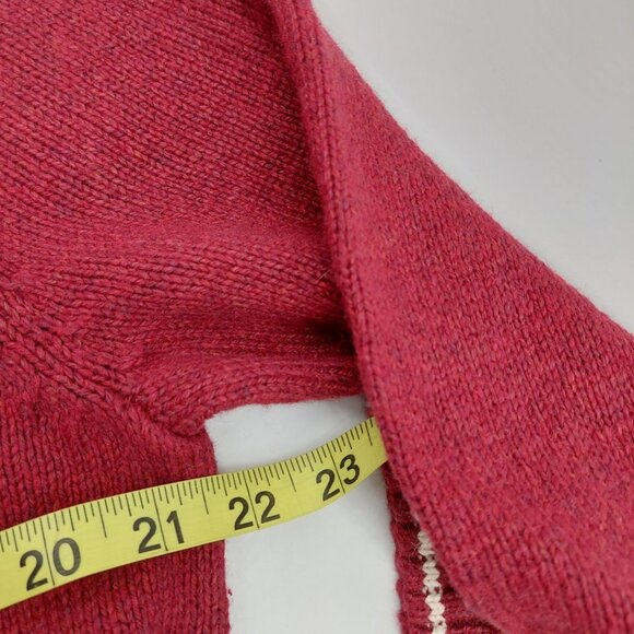 Croft & Barrow Cardigan Christmas Sweater Size Medium Red Snowman Birdhouse - Picture 4 of 12